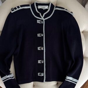 Vintage Carolina Herrera Knit Blazer Jacket Size 10